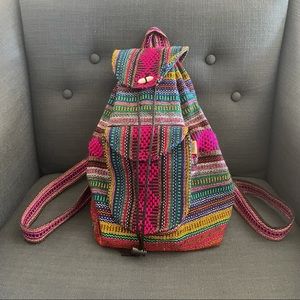 Colorful Woven Mexican Backpack